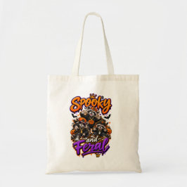 Bolsa Tote Guaxinins Assustadores de Halloween Menino Feral