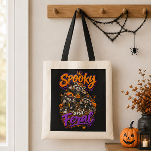 Bolsa Tote Guaxinins Assustadores de Halloween Selvagens