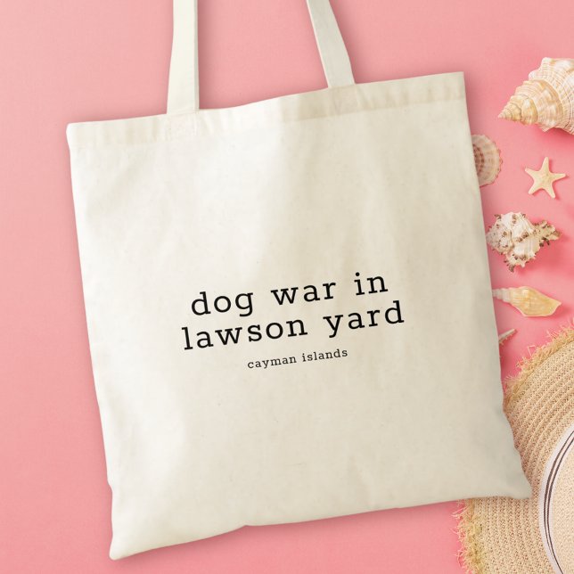Bolsa Tote Guerra do Cachorro do Dialeto Folk em Lawson Yard (Criador carregado)