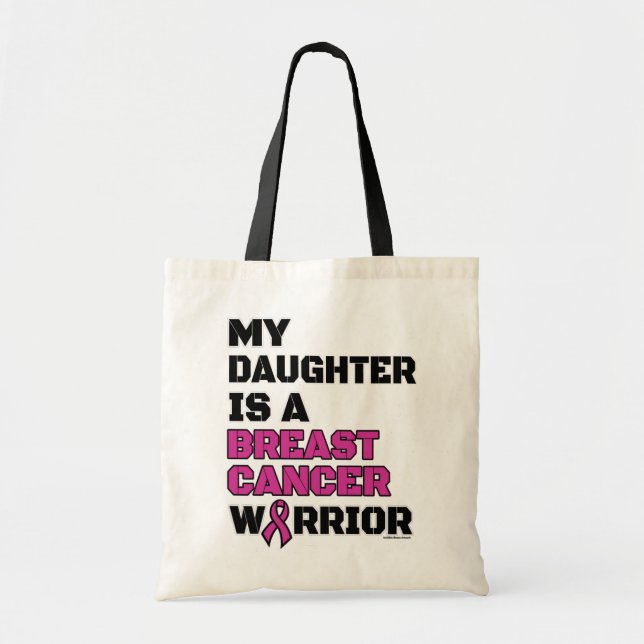 Bolsa Tote Guerreiro/Bloqueio/Filha...Cancer da mama (Frente)
