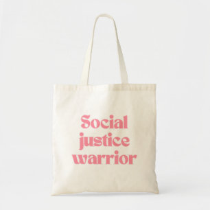 Bolsa Tote Guerreiro da Justiça Social Citação Feminina Fofa