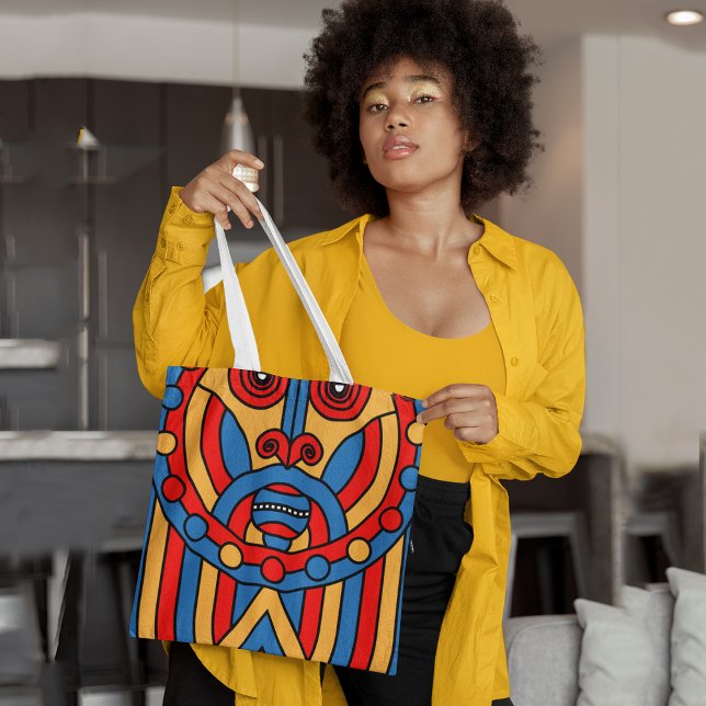 Bolsa Tote Guerreiro tribal africano (Criador carregado)