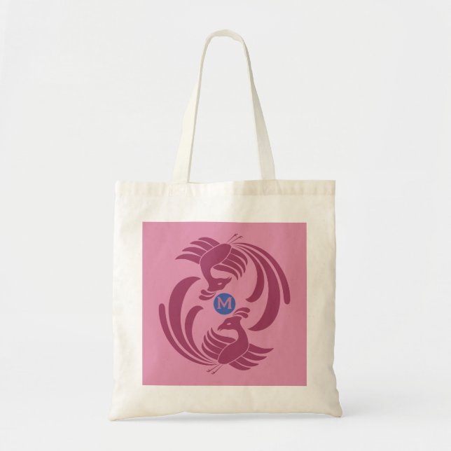 Bolsa Tote guindastes duplos vintage vermelhos (Frente)