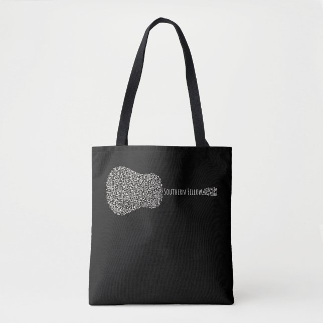 Bolsa Tote Guitar Lover | Presente de Notas de Violão (Frente)