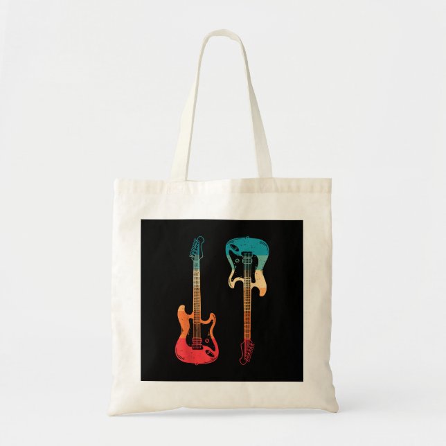 Bolsa Tote Guitarista-guitarrista Elétrica Bass Guitar Rock M (Frente)