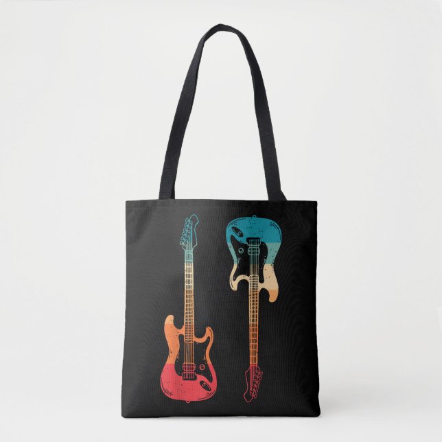 Bolsa Tote Guitarista-guitarrista Elétrica Bass Guitar Rock M (Frente)