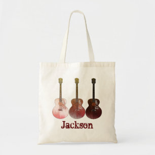 Bolsa Tote Guitarra Acústica Clássica Vintage Nome Jackson Mu