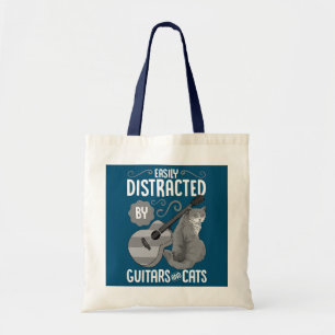 Bolsa Tote Guitarras e Gatos - Violão de Gato facilmente Dist