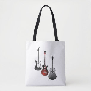 Bolsa Tote Guitarras Elétricas Legais para Presente de Amante