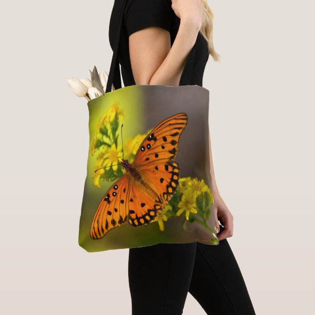 Bolsa Tote Gulf Fritillary também conhecida como Borboleta da (Close Up)