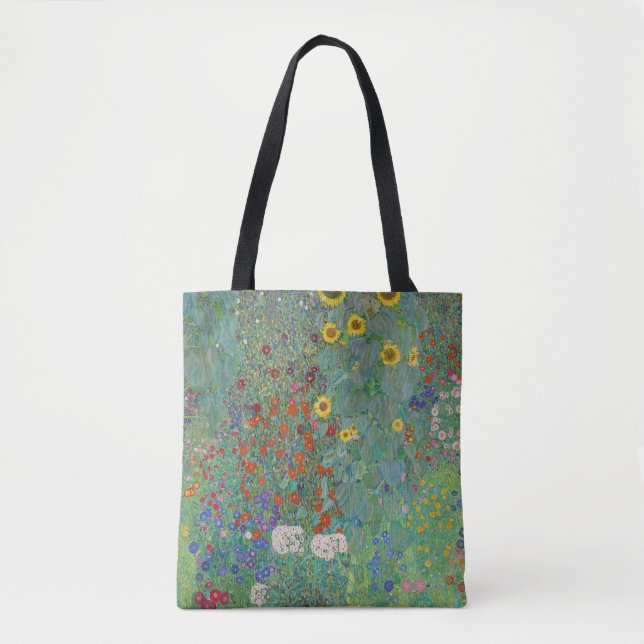 Bolsa Tote Gustav Klimt - Jardim do País com Girassóis (Frente)
