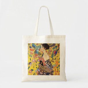 Bolsa Tote Gustav Klimt Lady com ventilador