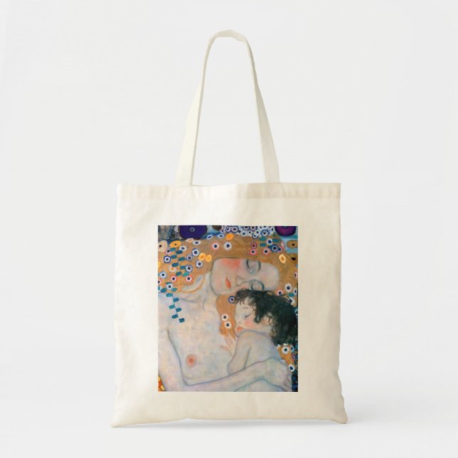 Bolsa Tote Gustav Klimt - Mãe e Filho (Frente)