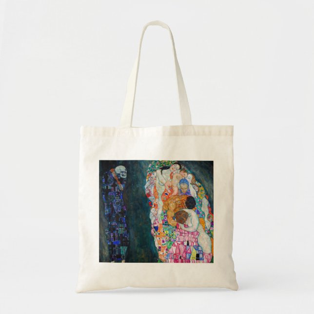 Bolsa Tote Gustav Klimt - Morte e Vida (Frente)