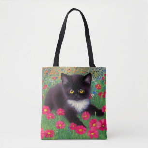 Bolsa Tote Gustav Klimt Tuxedo Cat