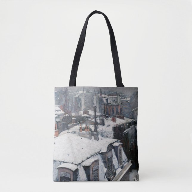 Bolsa Tote Gustave Caillebotte - Telhados na neve (Frente)