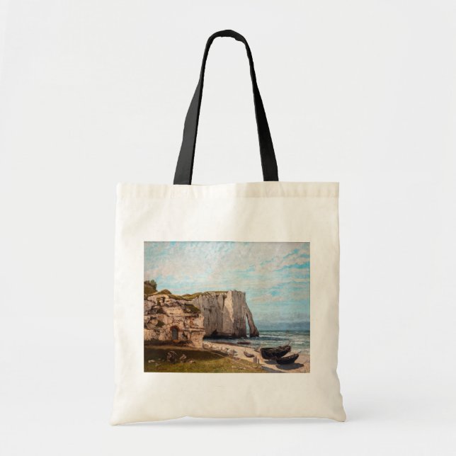Bolsa Tote Gustave Courbet - Cliff no Etretat após a tempesta (Frente)