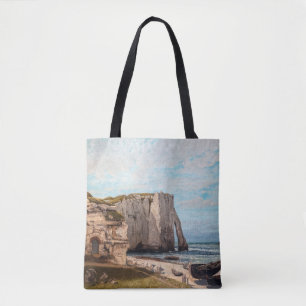 Bolsa Tote Gustave Courbet - Cliffs at Etretat após tempesta