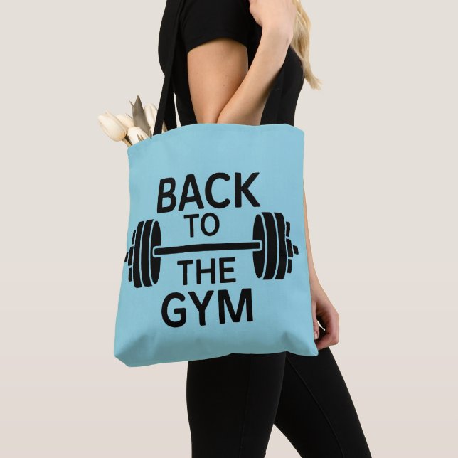 Bolsa Tote Gym Barbell (Close Up)