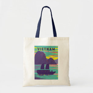 Bolsa Tote Ha Long Bay Vietnam Lixo Viagem Art Vintage
