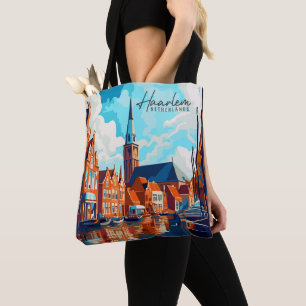 Bolsa Tote Haarlem Netherlands Vintage Art Viagem
