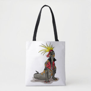 Bolsa Tote Hadrosaurus Dinossaur Vestido Como Um Punk.