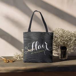 Bolsa Tote Hair Salon Hairstylist Tesoura Dourada Preta Moder