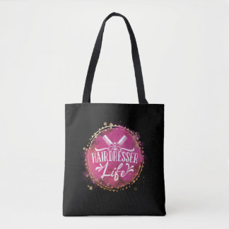 Bolsa Tote Hairdresser Life Beautical Hair Stylist Rosa Doura
