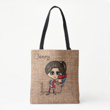 Hairdresser Personalizado Bag Caricatura castanha