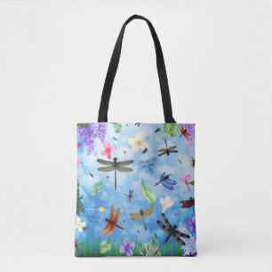 Bolsa Tote Haja um design lunático da libélula dos dragões