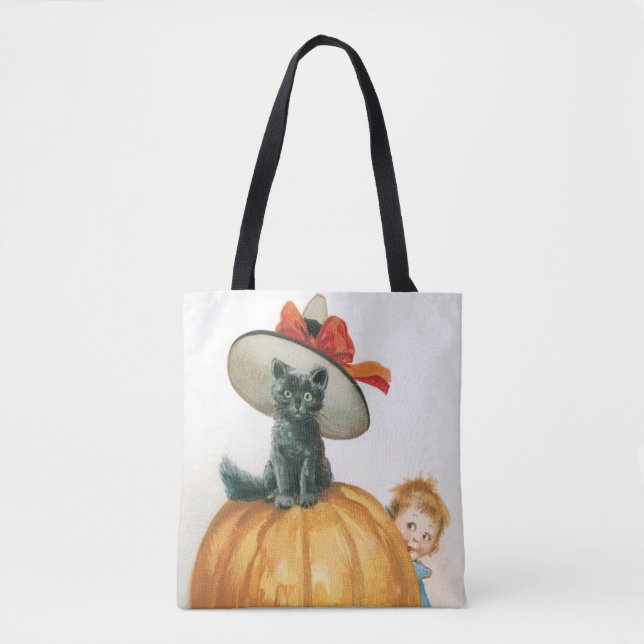 Bolsa Tote Halloween antigo, Bruxo (Frente)