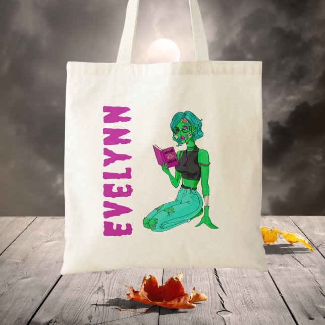 Bolsa Tote Halloween Assustador Doce ou Travessura  (Criador carregado)