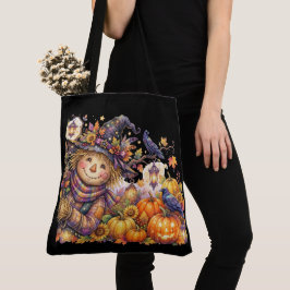 Bolsa Tote Halloween Assustador, Espantalho Curioso, Colheita