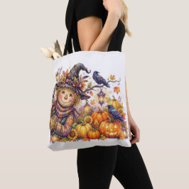 Bolsa Tote Halloween Assustador, Espantalho Curioso, Colheita