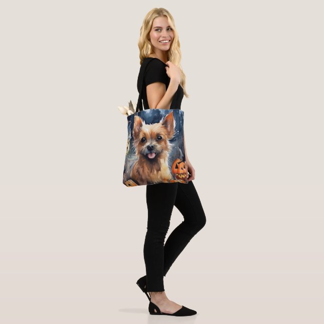 Bolsa Tote Halloween Australiano Terrier With Pumpkins Scary (No(a) Modelo)