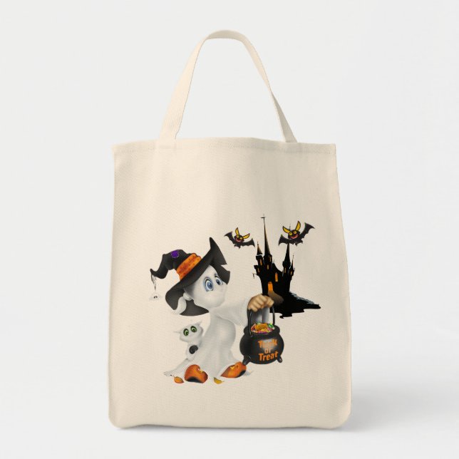 Bolsa Tote Halloween Bag-Ghost (Frente)