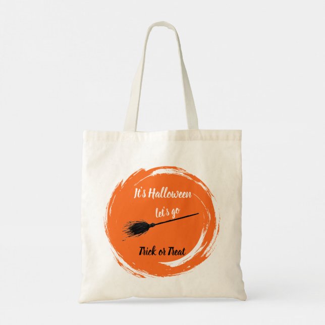 Bolsa Tote Halloween Black Orange, SEU NOME (Verso)