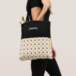 Bolsa Tote Halloween Candy Corn Chocolate Vanilla Nome