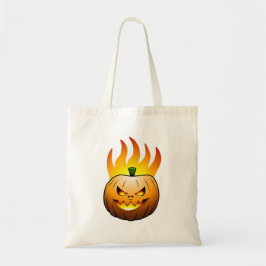 Bolsa Tote Halloween com Jack O'lantern Flamejante