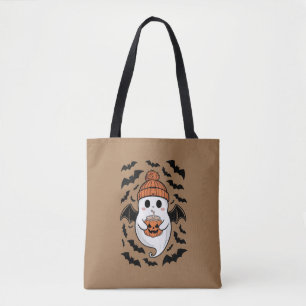Bolsa Tote Halloween Cute Ghost Fall Spooky Season Gift
