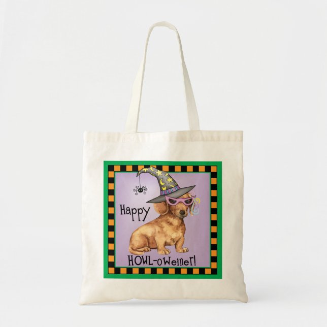 Bolsa Tote Halloween Dachshund (Frente)