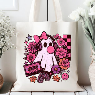 Bolsa Tote Halloween de Bublegum Aestético Retro Ghost Girl