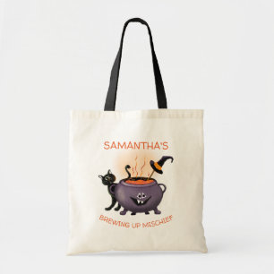 Bolsa Tote Halloween De Gato Personalizado