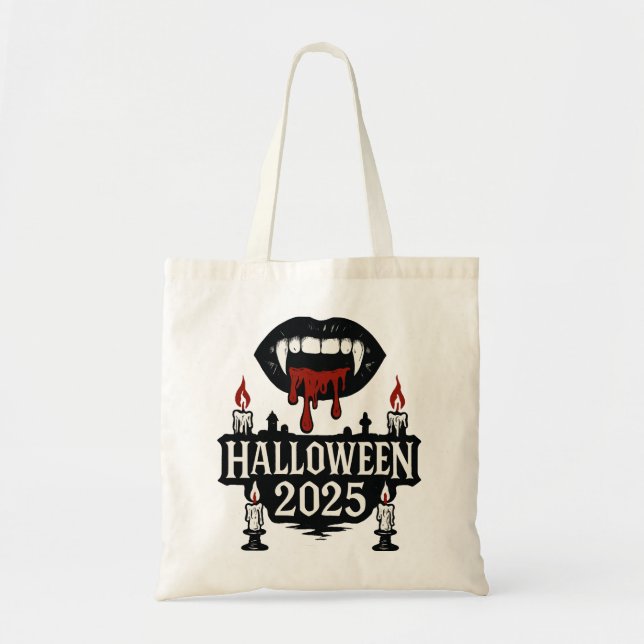 Bolsa Tote Halloween de vampiro gótico (Frente)