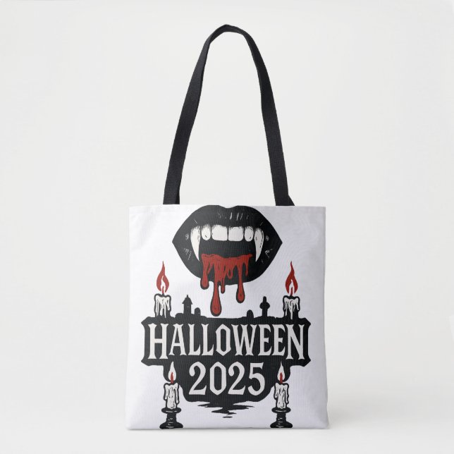 Bolsa Tote Halloween de vampiro gótico (Frente)