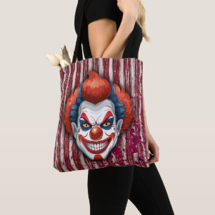 Bolsa Tote Halloween do Carnaval de Palhaço Assustador