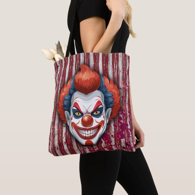 Bolsa Tote Halloween do Carnaval de Palhaço Assustador (Close Up)