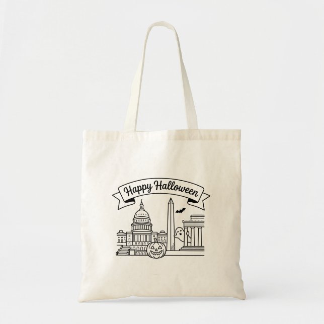 Bolsa Tote Halloween em Washington, D.C. (Frente)