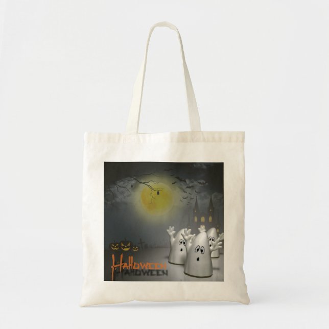 Bolsa Tote Halloween Fantasma (Frente)