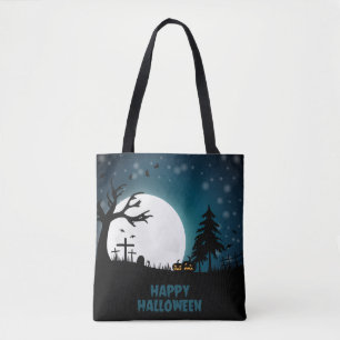 Bolsa Tote Halloween Graveyard